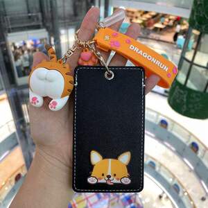 防干扰卡套分隔离式两张学生饭卡公交卡包可爱女双面防消磁带挂绳