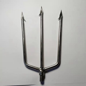 野钓不锈钢钓鱼鱼叉三齿五齿七齿鱼叉头大鱼叉平叉用品工具排叉