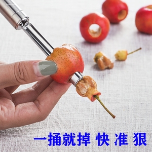 不锈钢山楂红枣去核器山渣取芯器苹果水果工具红果去籽器刀挖胡扣