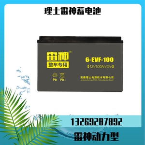 理士雷神蓄电池6-evf-100电动汽车 洗地车观光车动力电瓶12v120ah