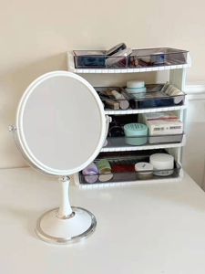 施美洛家居生活镜子化妆镜台式高清简约学生宿舍桌面梳妆镜公主镜