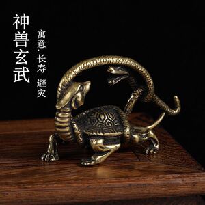 纯铜四神兽 青龙白虎玄武朱雀摆件家居茶道茶宠摆件风水摆件