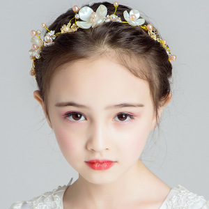 儿童头饰演出舞台小公主女童发饰头花韩式超仙女皇冠花童花环发箍