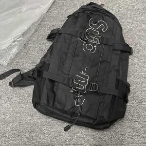 sup 45TH Backpack 菱格 logo纯色反光绑带双肩揹包书包