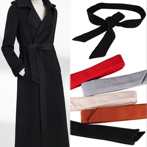 羊绒大衣腰带毛呢大衣腰带配件双面绒腰带女装饰腰饰毛呢腰带配饰