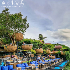 网红藤编鸟巢卡座户外空中酒吧座椅套件树上餐厅景区民宿打卡摄影