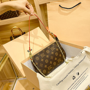 fk2021新款经典老花v女包麻将包邮差链条单肩斜挎手提腋下包vv&vl