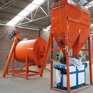 自动化石膏粉搅拌机 圆筒型干粉搅拌设备 小型水泥砂浆搅拌生产线