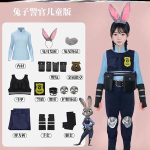 成人疯狂动物城朱迪警官服尼克cosplay服兔子套装漫展jk儿童款