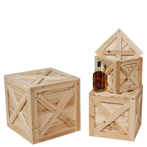 木箱子实木储物箱复古风道具摄影收纳箱装饰品正方形大号展示木箱