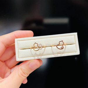 qeelin/麒麟戒指 18k玫瑰金  镶钻 wulu 双葫芦镂空 百搭女士指环