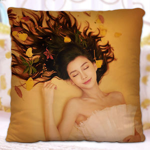 angelababy杨颖周边抱枕真人照片来图订做定制双面枕头正方形礼物