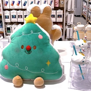 圣诞节姜饼人抱枕公仔圣诞树抱枕礼物兔子玩偶毛绒玩具送礼物