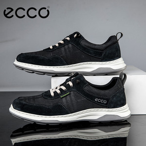 爱步ecco男鞋夏季真皮网面鞋透气软底休闲鞋舒适网眼运动鞋男防滑