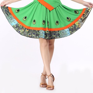 新款广雀服装舞蹈服舞场t舞孔蹈套装孔雀衣服跳舞衣服傣族舞.