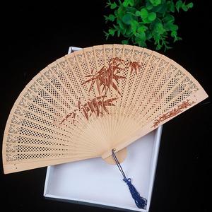 广东广州中国风手工小女式香木扇子檀木扇檀香扇古风折扇镂空古典
