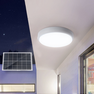 凝光太阳能吸顶灯超亮家用室内遥控照明灯户外庭院灯阳台led壁灯