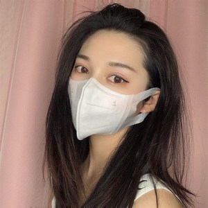 首谷网红口罩一次三m3d立体性层夏色薄款透气白季时尚含熔喷布口.