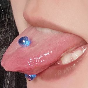 huanzi酷到爆炸炫彩医用钢防过敏舌头钉穿孔舌钉舌环穿刺欧美饰品