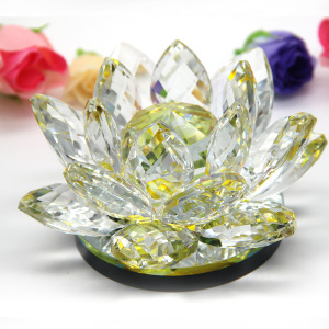 歌德拉科水晶大莲花汽车香水座式摆件观音车用香水瓶车载内饰居家