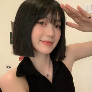 短发假发女减龄短直发波波头学生清纯可爱一刀切修脸自然整顶发套