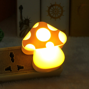 创意蘑菇q小夜灯 现代智能家居氛围灯155光控简约款led蘑菇夜灯