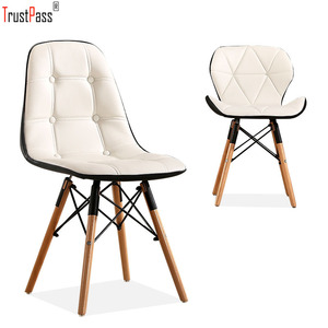 伊姆斯雷达椅北欧创意现代餐桌椅个性奶茶椅软包休闲靠背实木椅子