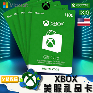 xbox one series x|s 礼品卡 充值卡 美服 100美元 100美金 代充