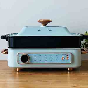 法格多功能料理锅网红火锅锅烧烤一体家用烤肉早餐电动蒸煮电磁炉