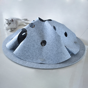 猫游戏地毯猫隧道迷宫宠物玩耍垫猫咪敏捷训练垫猫咪玩具撕咬垫