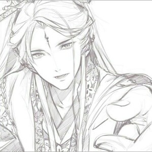 填色绘本成年a4随机线稿古风上色临摹绘画动漫周边手绘稿漫画素描