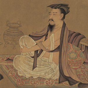 孙位高逸图卷竹林七贤真迹复古人物画芯宣纸喷绘仿古横幅复制装饰