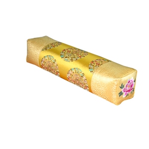 高档中国风复古刺绣枕头老式中式方形仿古中式锦缎宫廷荞麦壳金色