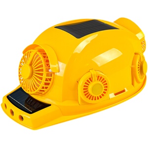 风扇r安全帽带锂电池户外太阳能充电盔形帽夏季工地防晒降温头盔o