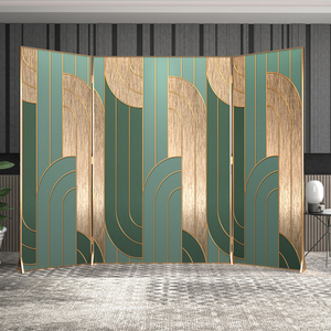 欧式轻奢屏风隔断卧室美容院现代简约铝合金可折叠移动软装隔断墙