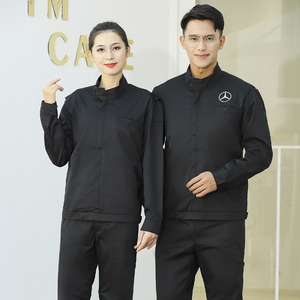 奔驰4s店工装冬季棉衣汽修气车美容售后机修工作服男套劳保服定制