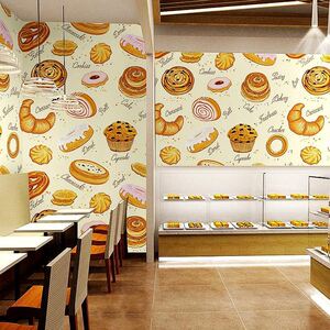 手绘蛋糕店壁纸