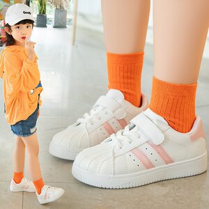 巴拉巴拉女童小白鞋儿童运动鞋春秋款女孩时尚贝壳鞋透气防滑板鞋