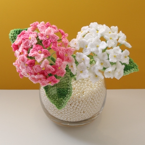 无尽夏绣球花手工编织花束4股牛奶棉毛线diy材料包新娘手捧花成品