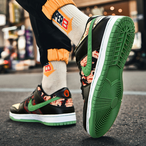 aj男鞋官方夏季黑迷彩低帮板鞋2022新款空军一号aj1运动跑步鞋子