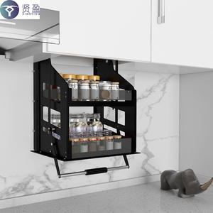 佛山新工五金淘宝厨柜拉篮置物架 碗碟收纳架 角柜储物架0人付款44.