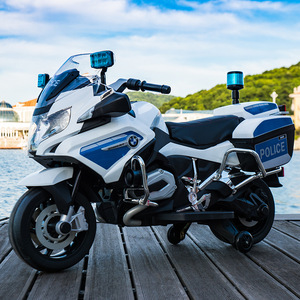 bonica儿童电动摩托车宝马两轮超大可坐人充电电动车男孩玩具