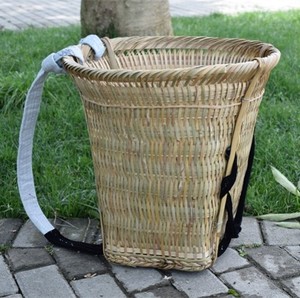 花背篓塑料家用买菜农用道具背筐背篼赶海赶集背夹儿背篮子藤编织