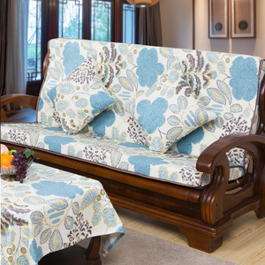 老式实木沙发坐垫带靠背春秋椅木椅中式红木沙发垫加厚防滑海绵垫