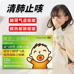 药王科黄龙止咳颗粒小儿12袋益气补肾清肺止咳肺肾气虚止咳颗粒xc
