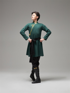 蒙古舞蹈演出服男舞台艺考表演服装练习练功考级成人蒙族少数民族