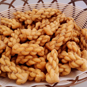 湖北仙桃特产酥脆小麻花老式手工咸味休闲零食甜味糕怀旧点心散称