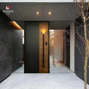 铸铝入户玻璃门别墅大门双开门农村自建房子母进户对开庭院门定制