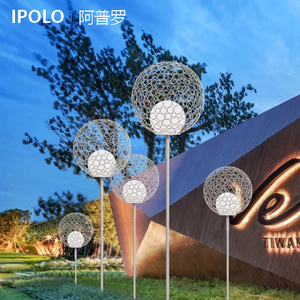 圆球蒲公英灯户外雕塑公园广场庭院售楼部美陈景观亮化镂空草坪灯