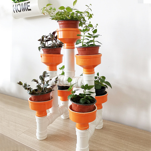 水管管道创意花架子多层室v内阳台装饰落地式绿萝吊兰花盆架省空